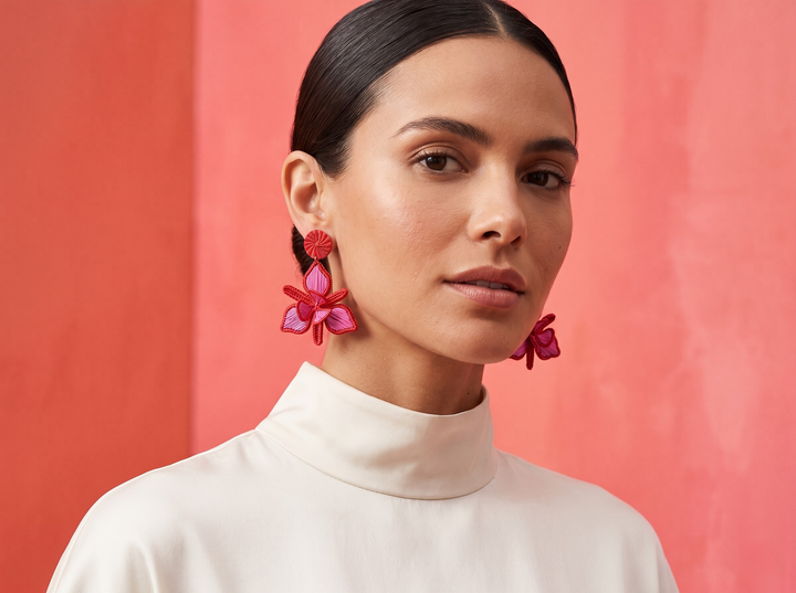 Orchid Woven Earrings