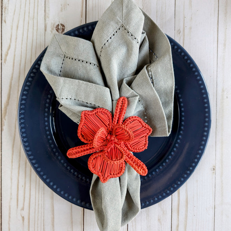 Orchid Napkin Ring in Coral