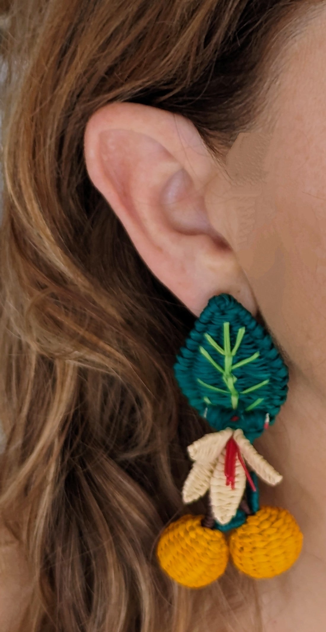 Handwoven Floral Sunshine Earrings MacondoForever