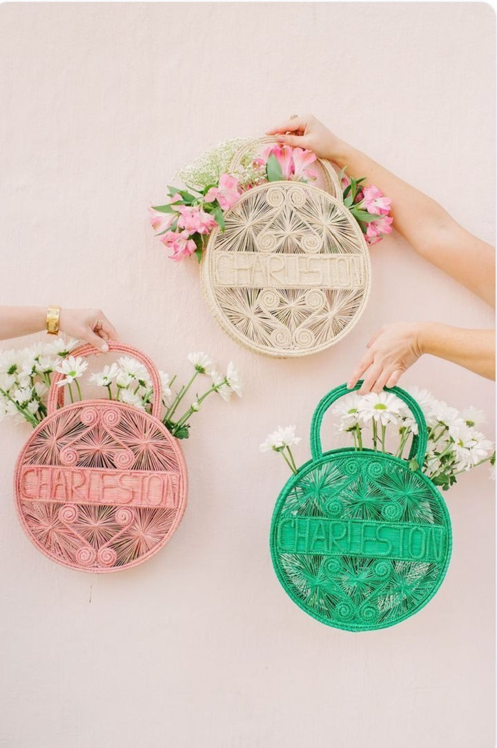 Personalized Caracol Handwoven Iraca Palm Purse