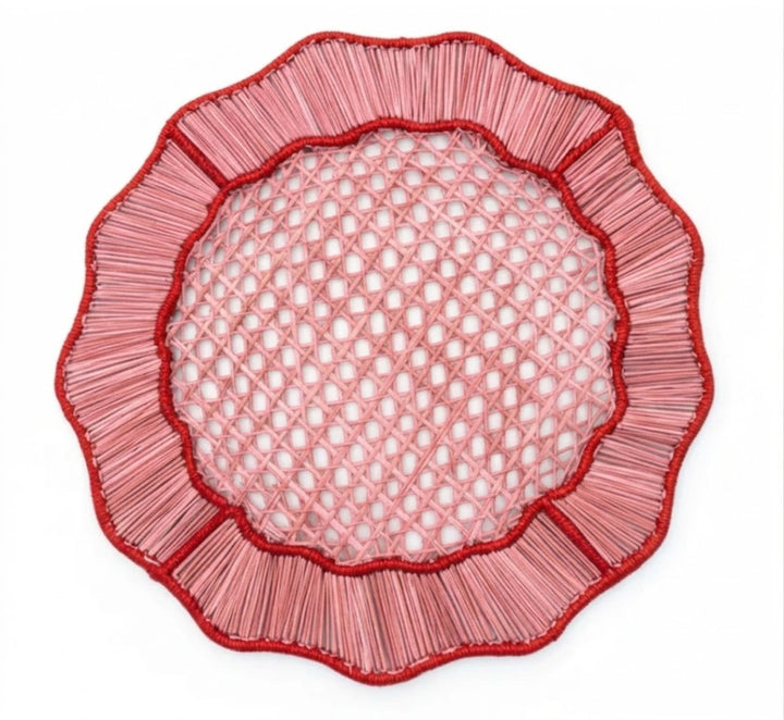 Marrell Pink Handwoven Iraca Palm Placemat - MacondoForever