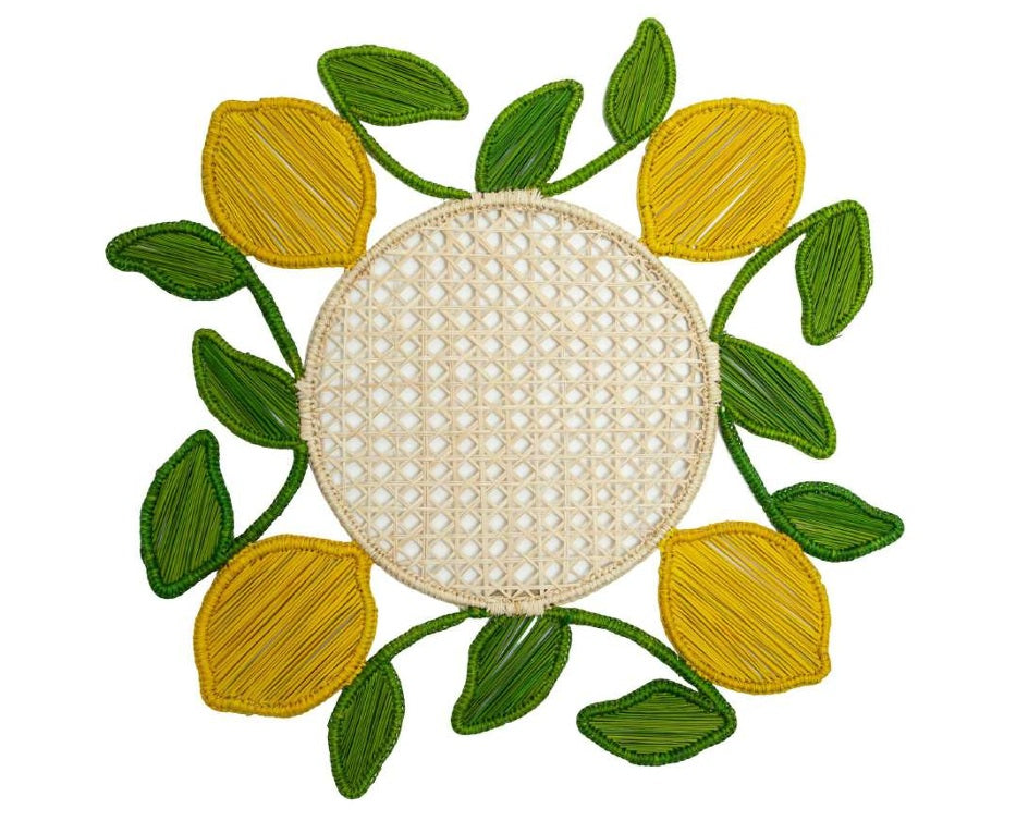 Limone Handwoven Iraca Palm Placemat