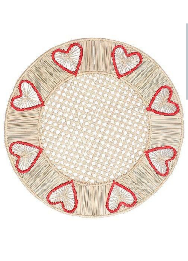 Valentine Hearts Woven Placemat