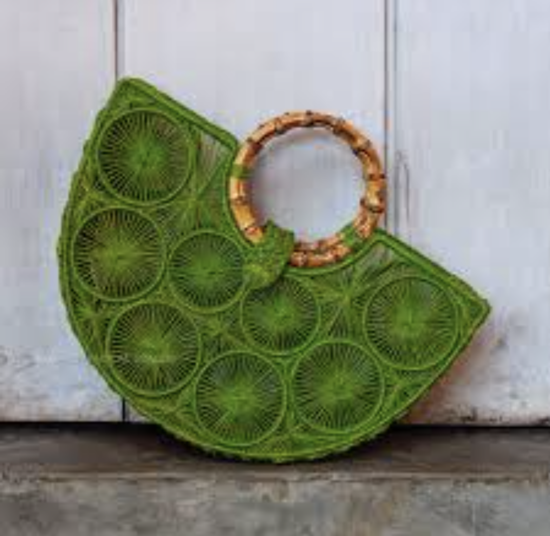 Vibrant Spiral Woven Purse