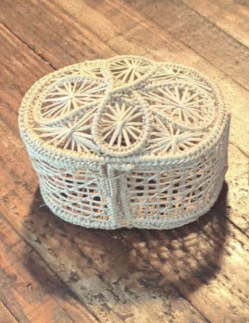 Whispering Circles Woven Trinket Box