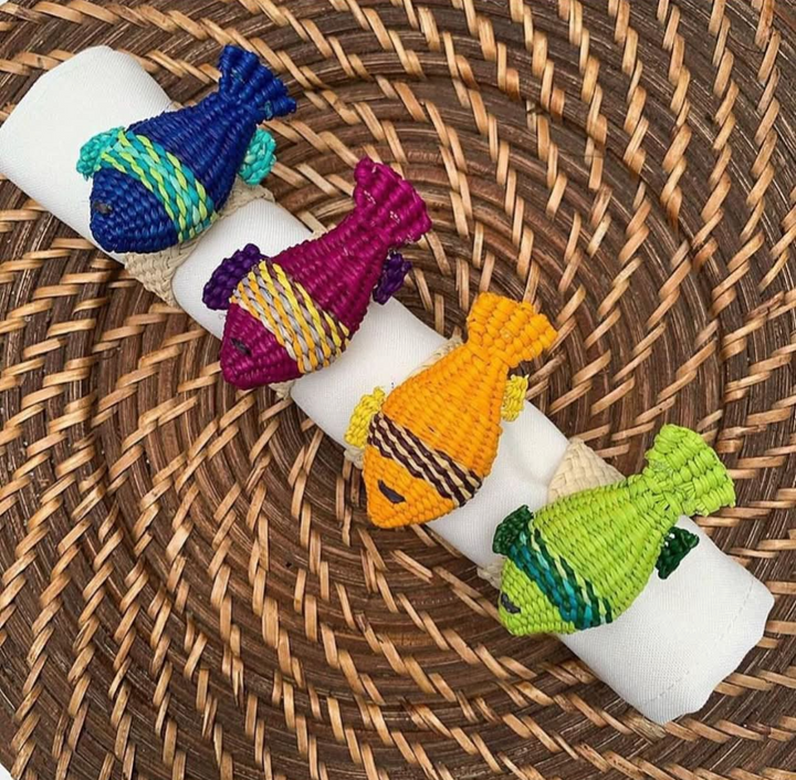 Fish Woven Napkin Rings