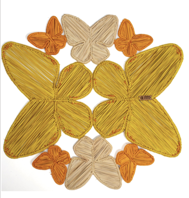 Butterfly Handwoven Iraca Placemat