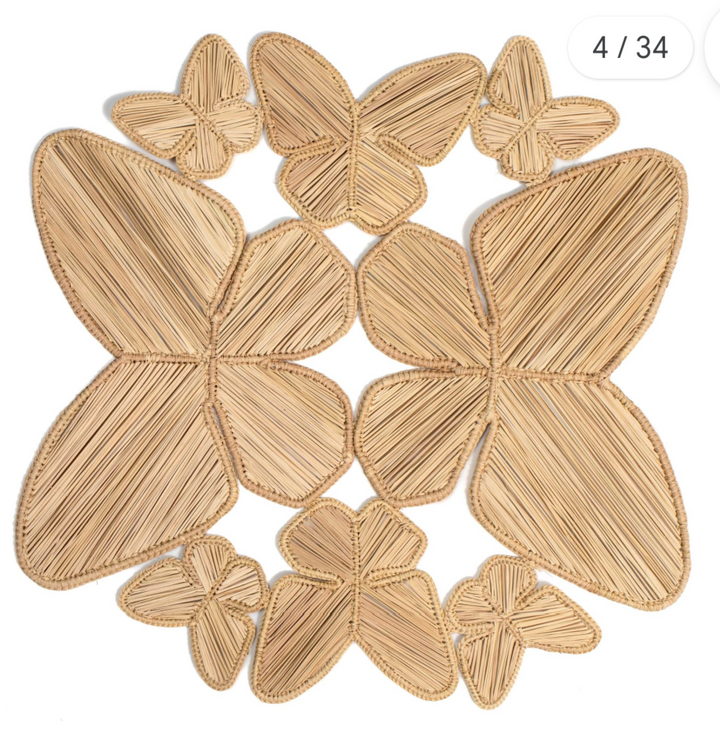 Butterfly Handwoven Iraca Placemat