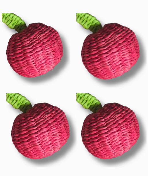 Apple Iraca Woven Charm Set Pack of 4