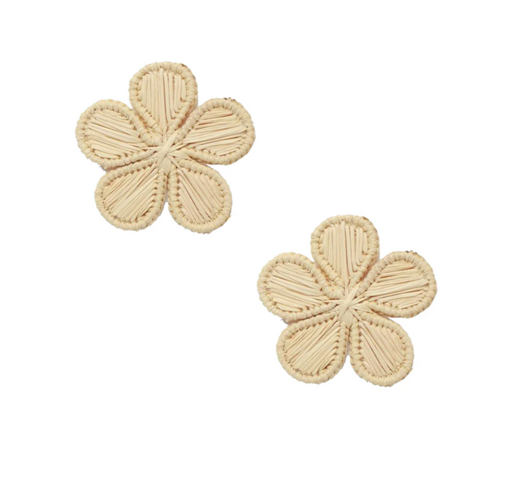 Daisy Handwoven Iraca Earrings