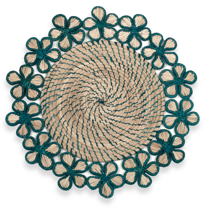 Plumeria Handwoven Iraca Placemat