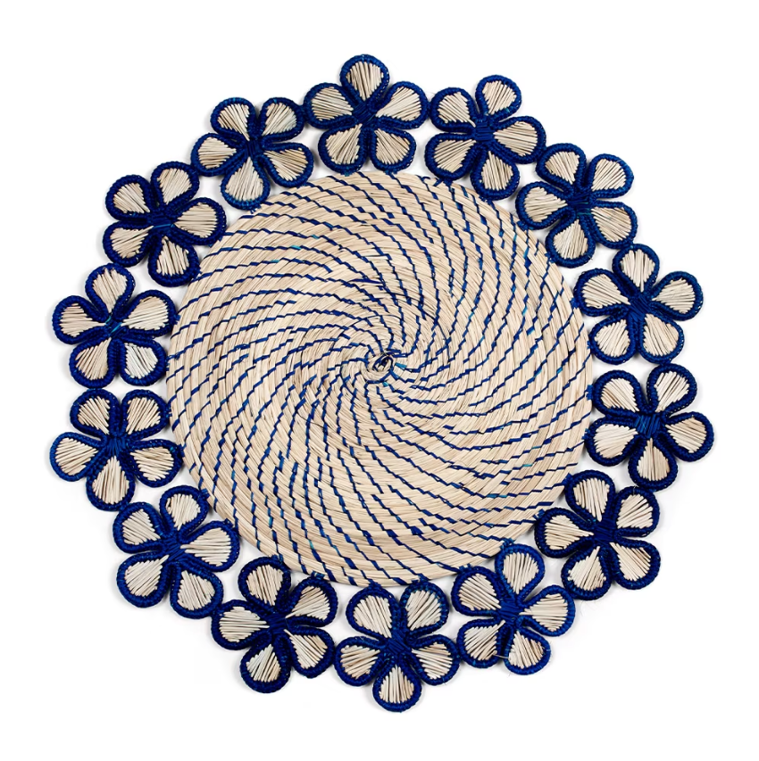 Plumeria Handwoven Iraca Placemat