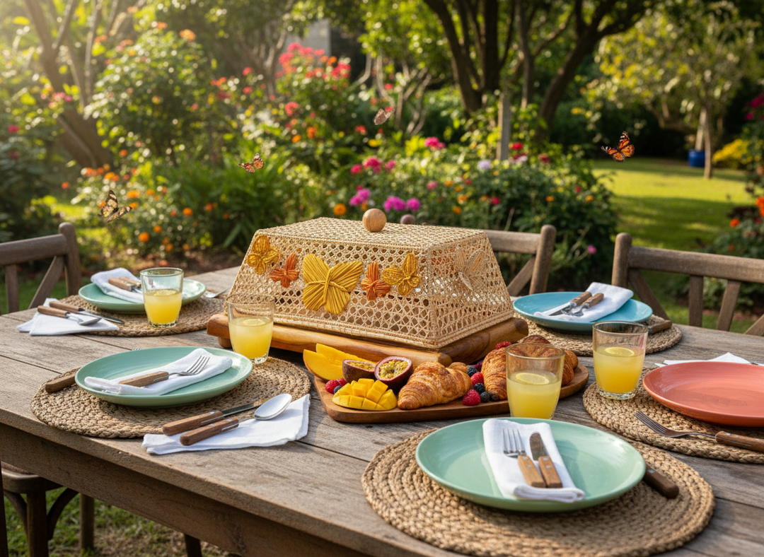 Mariposa Handwoven Iraca Dome – Butterfly Food Cover
