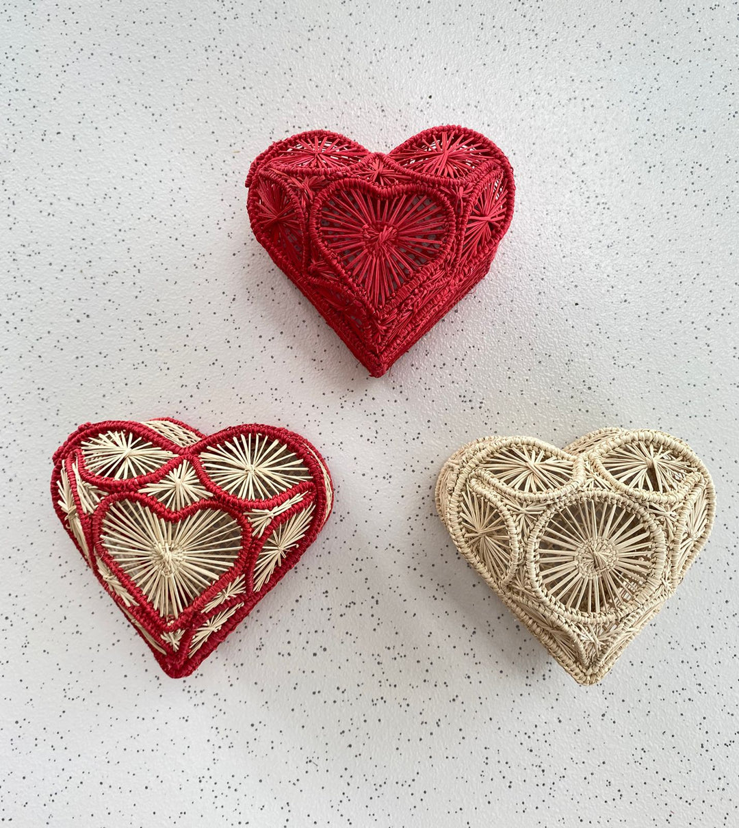 Heart Woven Trinket Boxes