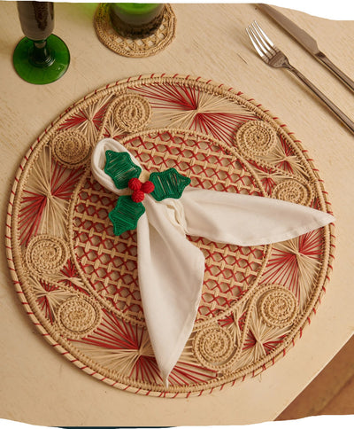 Christmas Holly Berry Napkin Ring - Holiday Edition