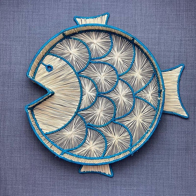 Fish Round Woven Tray
