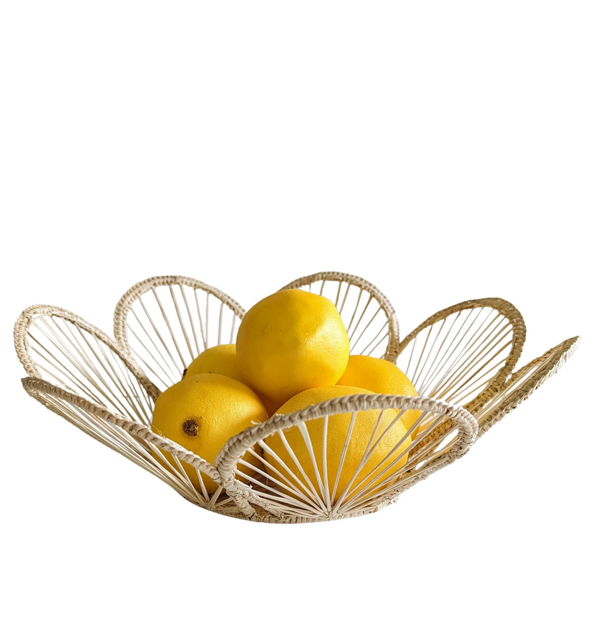 Macondo Forever 12" Scalloped Handwoven Iraca Bread Basket