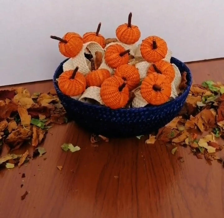 Pumpkin Handwoven Iraca Palm Napkin Ring