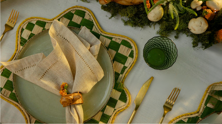 Scallop Weave Handwoven Iraca Palm Placemat