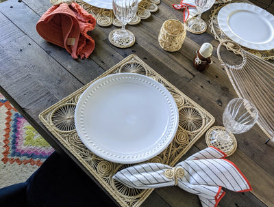 Caracoli Square Woven Placemat Macondo Forever
