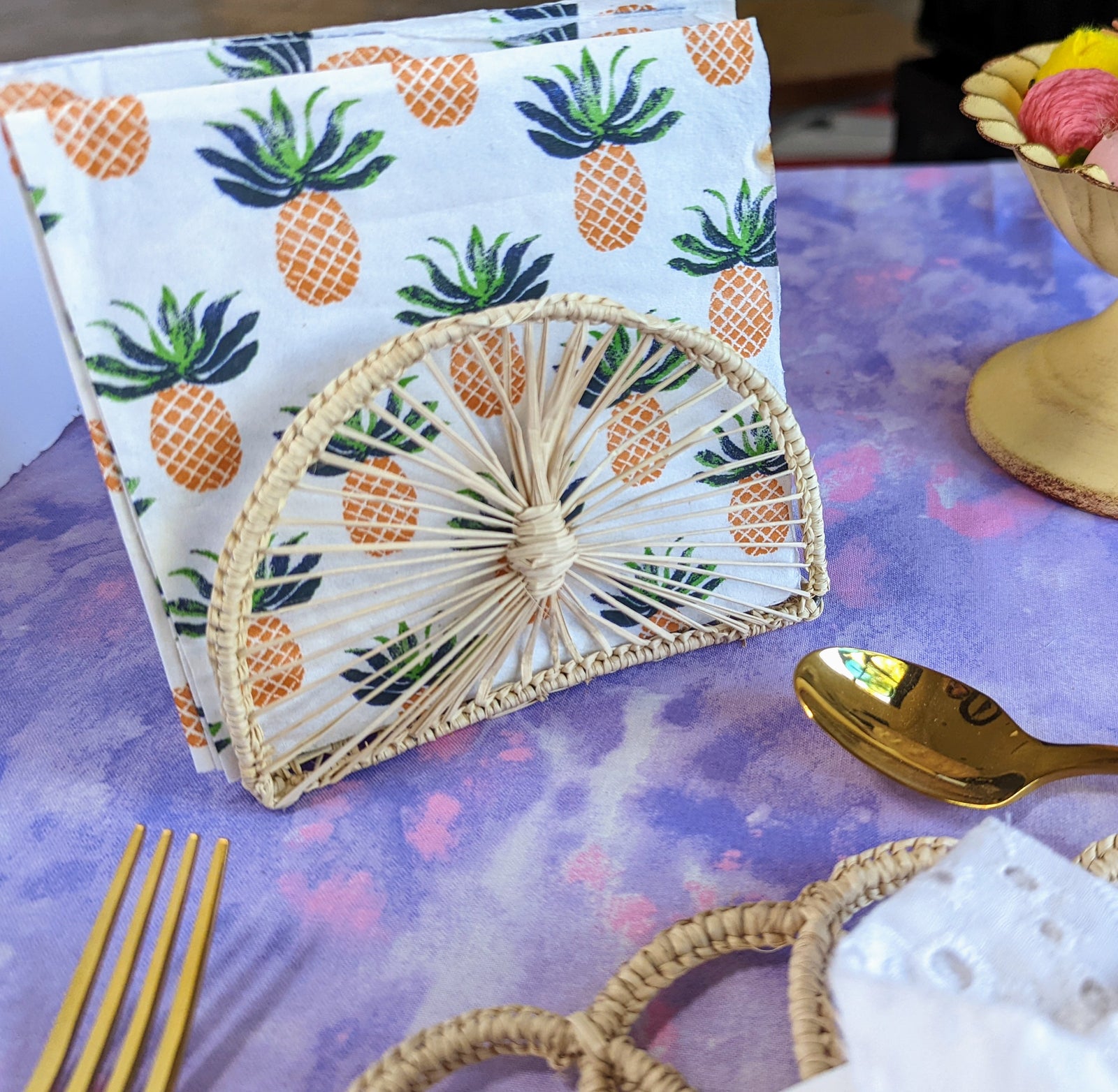 Handwoven Sunshine Napkin Holder Macondo Forever